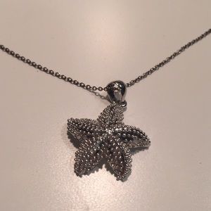 Real Silver starfish necklace perfect for summer
